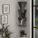 Libreria angolare 22x22x85 cm pensile Zena antracite
