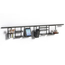 Profilo per Accessori da Cucina Sospesi Titane L 1,1 m Grigio Antracite Alluminio e Zama Emuca