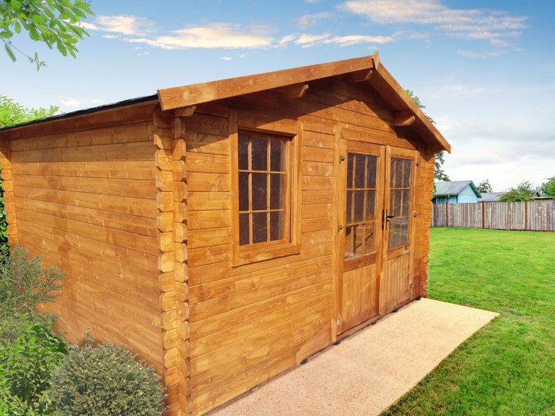 Casetta da Giardino Porta Doppia 1 Finestra 400x400 cm in Legno Ines