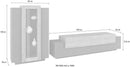 Parete Attrezzata Mobile TV e Vetrina 200x85x120,5 cm Coro Grigio Antracite Opaco/Rovere Wotan  