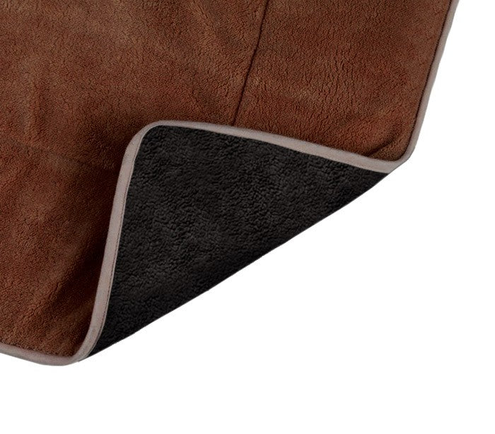 Materassino morbido pre Cani taglia Media 48x41 cm in vellutino Marrone