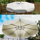 Ombrellone da Giardino Rotondo Ø270x240 cm con Manovella in Metallo e Poliestere Grigio Chiaro      