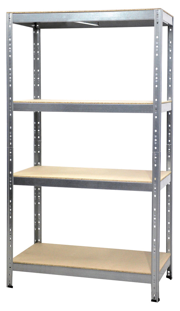 prezzo Scaffale in Metallo 4 Ripiani in Legno Truciolato 120x60x180 cm Zincato