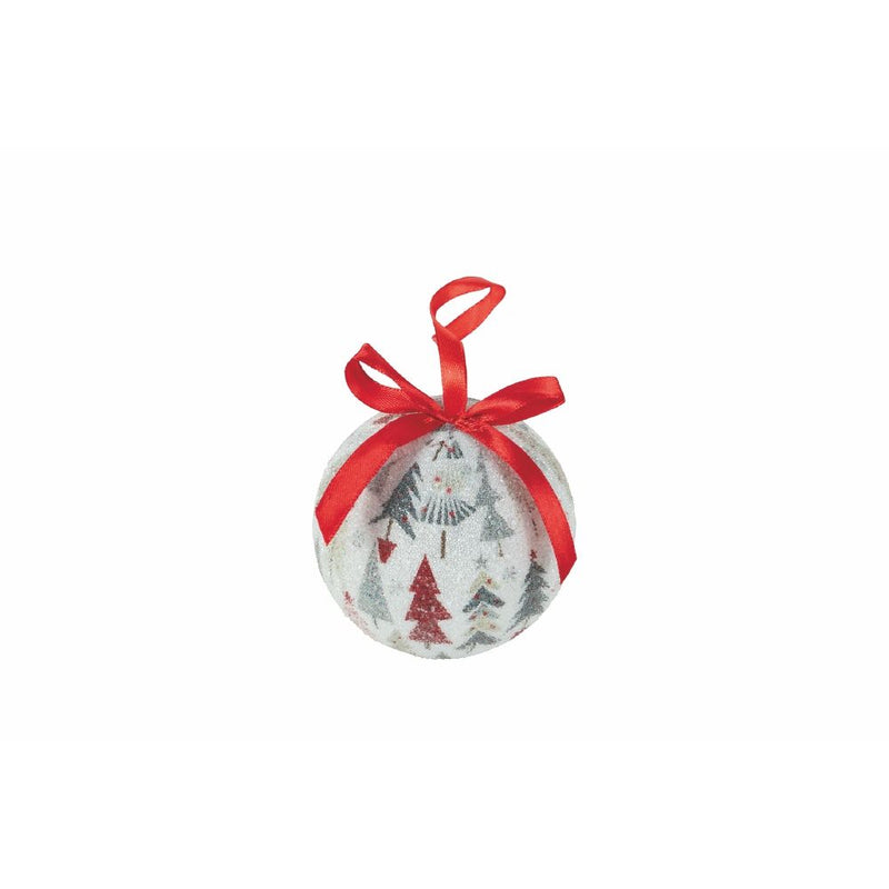 Set 14 Palle di Natale Ø7,5 cm in Polyfoam con Box Alberi e Stella di Natale