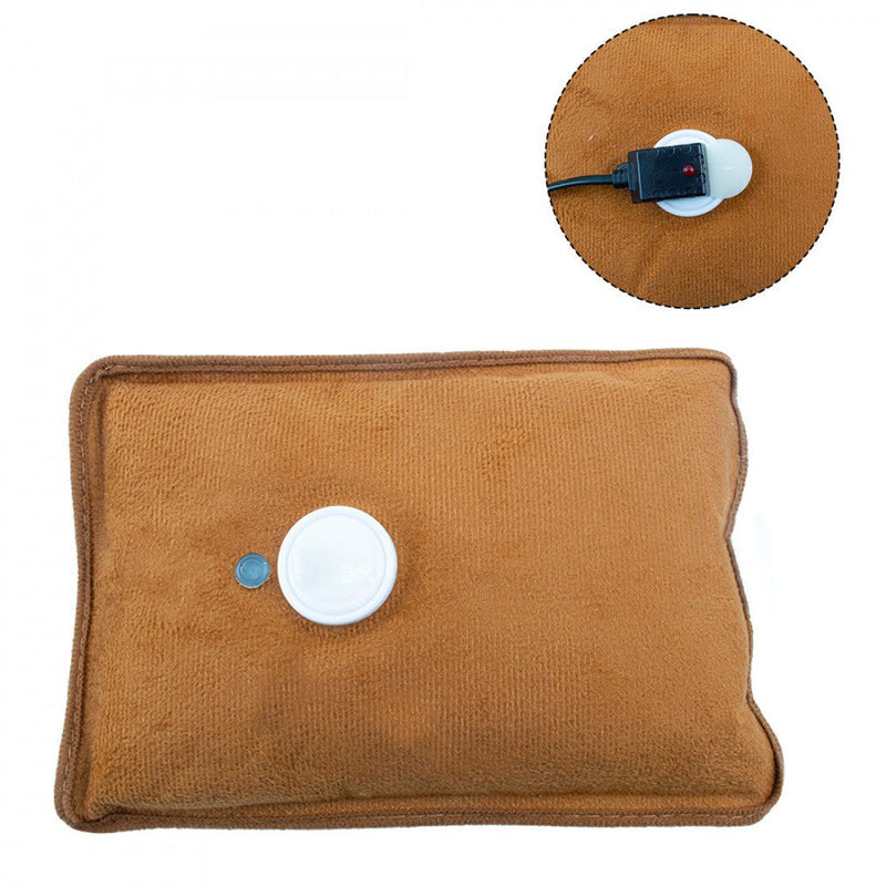 Borsa Acqua Calda Elettrica Ricaricabile Scaldamani Cuore a Peluche Verde