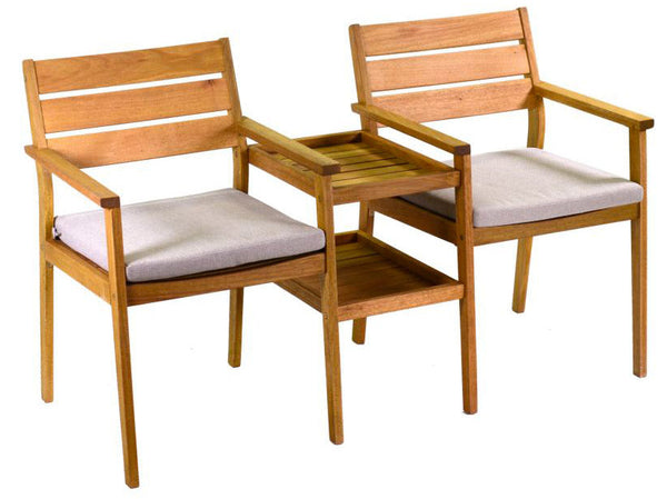 Poltrona da Giardino 2 Posti in Legno Naturale Nanchino prezzo