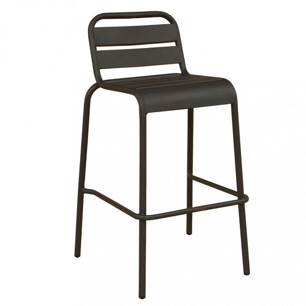 sconto Sgabello Alto Vega 50x51x95 h cm in Acciaio Taupe