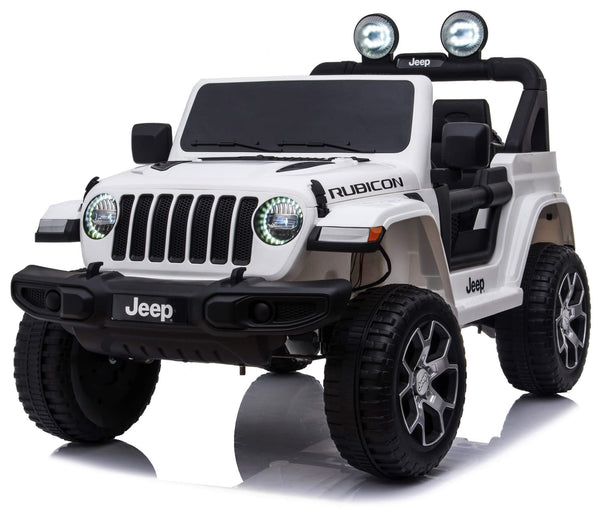 sconto Macchina Elettrica per Bambini 12V 2 Posti con Licenza Jeep Wrangler Rubicon Bianca