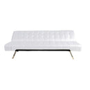 Divano Letto Prontoletto Click Clack Rivestimento in Similpelle Beige Darrel