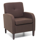 Poltrona Imbottita 64x66x82 cm in Tessuto Marrone