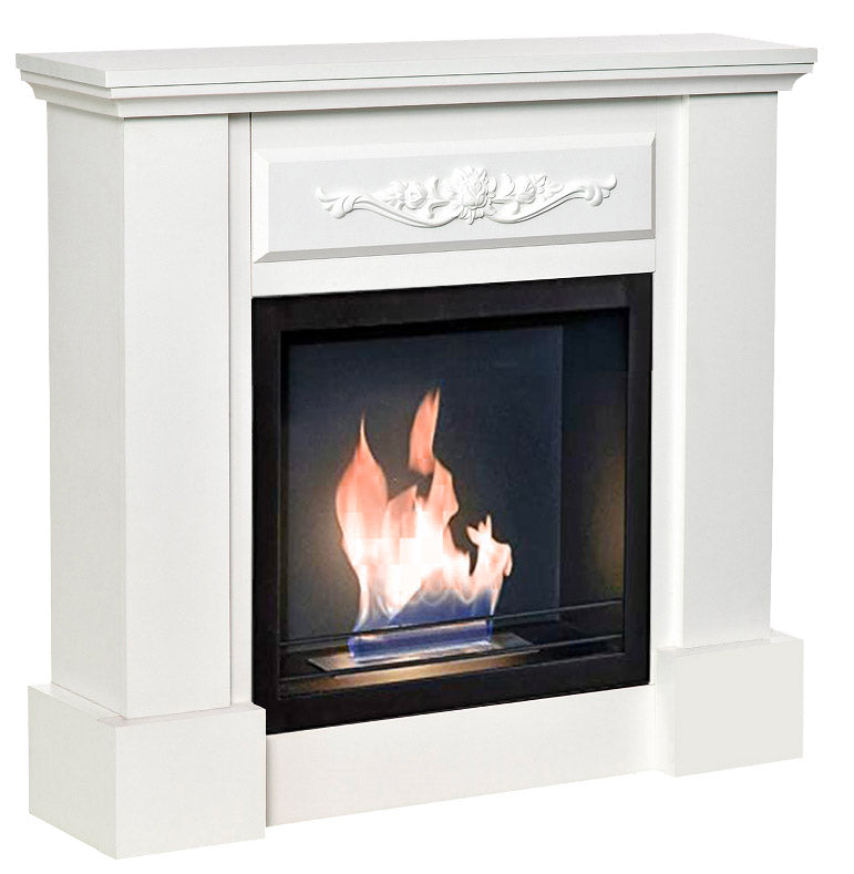 Camino a Bioetanolo da Pavimento 81x29x76 cm Versaille Bianco