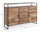 Credenza 2 Ante 3 Cassetti 150x40x105h cm Elmer 