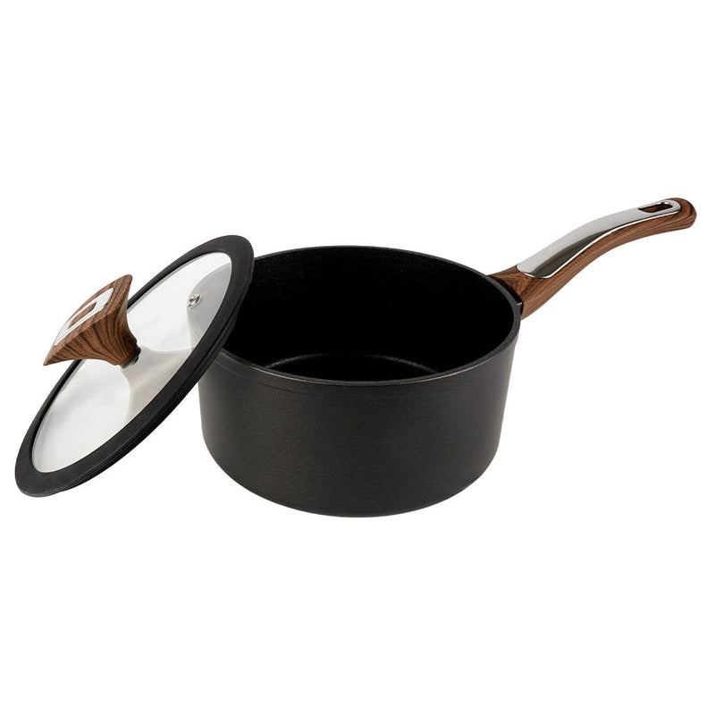 Casseruola Ø18 cm Antiaderente Induzione Silex Elegance Wood Nero