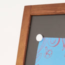 Lavagna a Cavalletto Magnetica 60x78 cm Cornice in Legno di Faggio Dark Wood