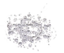 Set 12 Giro Candela con Perline Ø 6 cm in Plastica