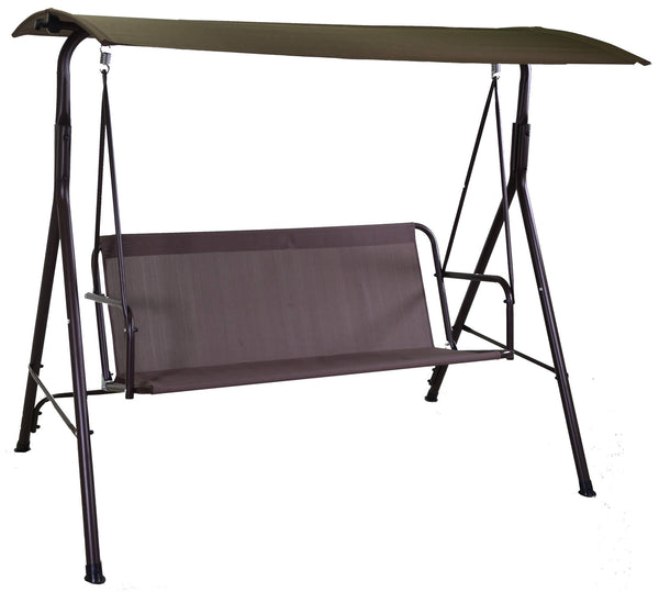 prezzo Dondolo 3 Posti da Giardino 170x120x150 cm in Metallo Kentucky Marrone