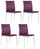 Set 4 Sedie 41,5x44xH85 cm in Similpelle Minnie Viola