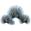 Decorazione da Parete in in metallo foglie verde cm 116,2x76,2xh8,3