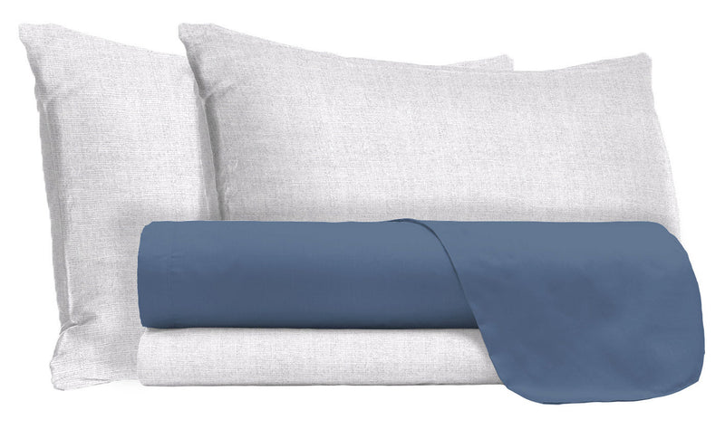 Set Lenzuola Sopra Sotto e Federe in Cotone Avio Varie Misure