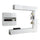 Parete Attrezzata Mobili Soggiorno Mobile TV Libreria 2 Pensili TFT Akira 1 Bianco Lucido