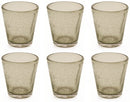 Set 6 Bicchieri Ø9x10 cm in Vetro Soffiato Villa d'Este Home Tivoli Cancun Grigi