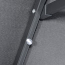 Ombrellone Doppio da Giardino 295x150x219 cm in Acciaio e Poliestere Grigio