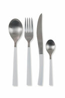 Servizio Set di Posate 24 Pezzi in Acciaio Villa d'Este Home Tivoli Inverse Argento/Bianco