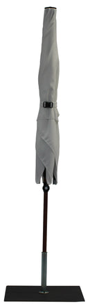 Ombrellone da Giardino 2x2 m Palo Ø38 mm in Alluminio Effetto Legno Tessuto Poliestere Trend Wood Bianco