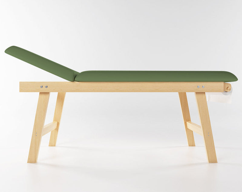 Lettino da Massaggio Visita Fisioterapia Fisso 2 Sezioni 190x70x75 cm 200Kg Verde