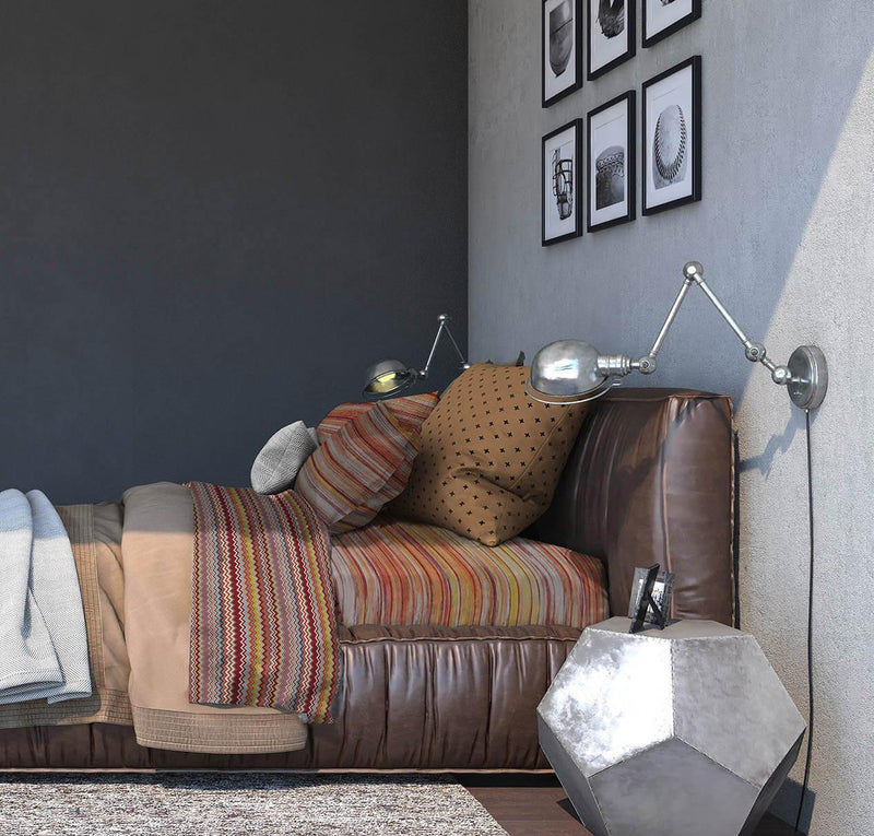 Set Lenzuola Singolo con Stampa Sopra Sotto e Federe Athena Rabat Arancio