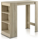 Tavolo Consolle Alto da Bar con 3 Ripiani Quercia Penisola Cucina