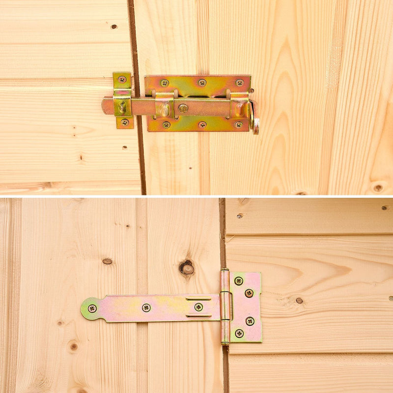 Casetta Box da Giardino 1,2x0,6 m con Pavimento in Legno Picea Massello 16mm Eden