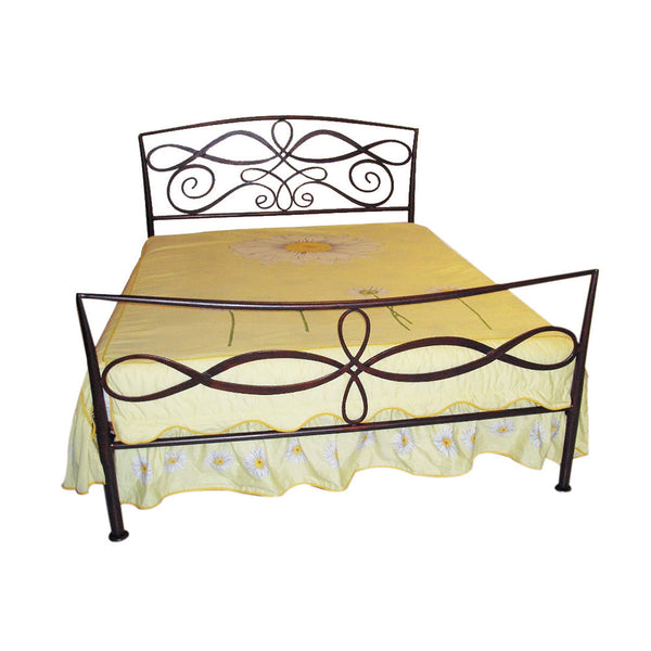 online Struttura Letto Matrimoniale in Metallo 160x200cm Fantasia Bronzo Antico