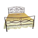 Struttura Letto Matrimoniale in Metallo 160x200cm Fantasia Bronzo Antico