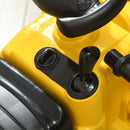 Escavatore Cavalcabile per Bambini 80x26,5x39 cm con Benna e Vano Contenitore in PP e ABS Giallo e Nero  