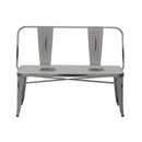 Panchina 2 Posti da Giardino 51x111xh82,5 cm in Ferro Bianco Antico