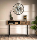 Orologio da Muro World Class Ø60x6 cm MDF e in Ferro Marrone