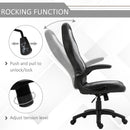 Sedia da Gaming Ergonomica 66,5x51x115-125 cm in Similpelle  Nera e Grigia