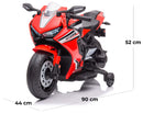 Moto Elettrica per Bambini 12V con Licenza Honda CBR 1000RR Rossa