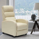 Poltrona Relax Reclinabile Manuale 69x91x102 cm in Similpelle Beige