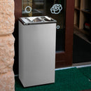 Cestino Gettacarte Posacenere 30,6x60x24,5 cm in Acciaio 17L per Interno Esterno