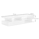 Supporto Monitor PC con Scomparti Centrali 57x19x11,5 cm in Acrilico Trasparente