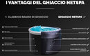 Vasca Idromassaggio Bagno di Ghiaccio da 3°C a 42°C Ø156x70 cm 3kW NetSpa Ice Grigia