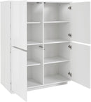 Credenza 4 Ante 100,1x41,4x126 cm Bloom Bianco Lucido