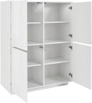 Credenza 4 Ante 100,1x41,4x126 cm Bloom Bianco Lucido