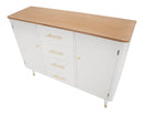 Mobile Matera 117x90x37 cm in Legno MDF e Ferro Bianco/Marrone
