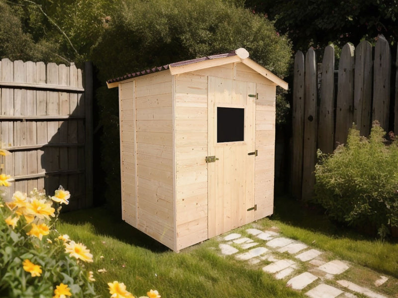 Casetta Box da Giardino 1,6x1,2 m con Pavimento in Legno Picea Massello 16mm Eden