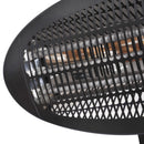 Lampada Riscaldante a Parete Radiatore per Esterni 2000W in Alluminio Nero 