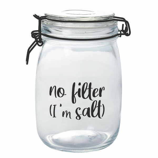 acquista Barattolo con Scritta Ø10,8x17,3 cm in Vetro con Chiusura in Metallo VdE Tivoli 1996