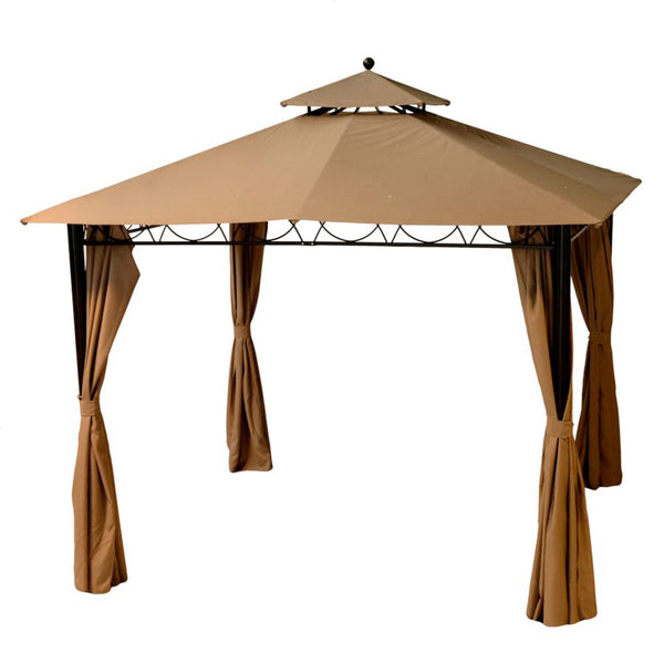 sconto Gazebo da Giardino 3x4m in Acciaio Texas Marrone